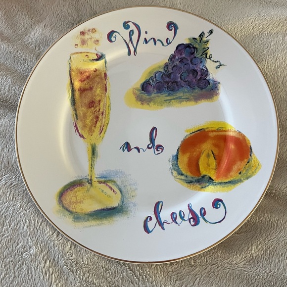 Rosanna Studio Wine and Cheese Salad /Appetizer Plates - Picture 5 of 6